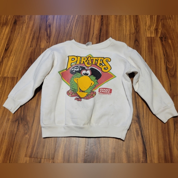 Vintage Pittsburgh Pirates Pirate Parrot Sweatshirt, Tag Size Youth XL - Picture 1 of 6
